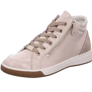 Basket ARA Femme ROM cuir verni beige