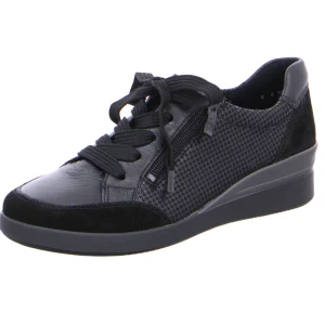 Basket ARA Femme Lazio cuir Noir