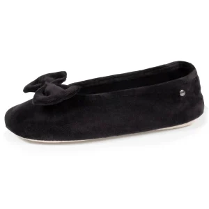 Ballerine Isotoner femme velour bio Noir